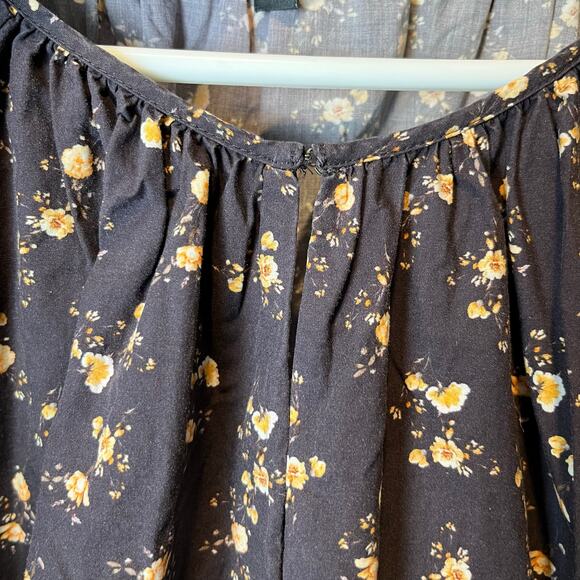 Rails Sal Midi Dress Romantic Floral Sz Large Cotton Blend Summer Casual - Picture 3 of 10